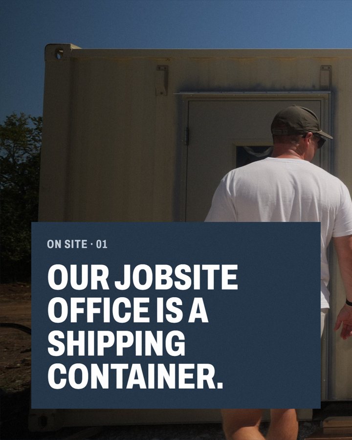 Our jobsite office is a shipping container, slide 1 of 5