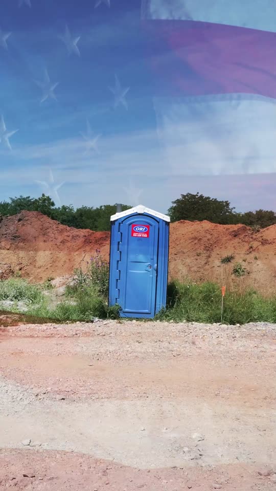 Fourth of July, the porta potty